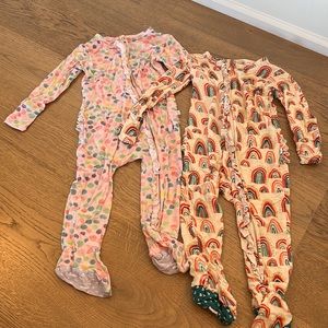 Posh Peanut lot of 2 girls 12-18 month footies